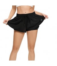 Black Women's Lithe Running Yoga Workout Gym Athletic Dress High Flex Push Up Shorts
